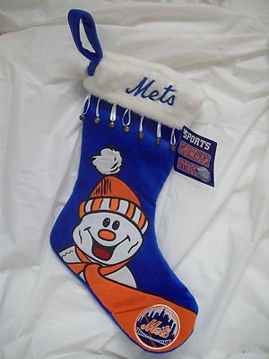 MLB New York Mets Team Logo on 17" Christmas Snowman Stocking at Amazon.com