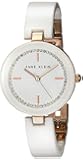 Anne Klein Women's AK/1314RGWT White Ceramic Bangle Watch with Swarovski Crystal Accents