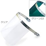 理研オプテック RIKEN/ヘルメット取付型保護シールド/305mm幅アクリルシールド グリーンG3/ レンズ：グリーンG3 装着タイプ：野球帽型（ねじ式金具） 品番：NB-201大