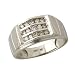Diamond Mens Ring in White Gold