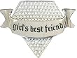 Womens "Girls Best Friend" Diamond Fashion Belt Buckle