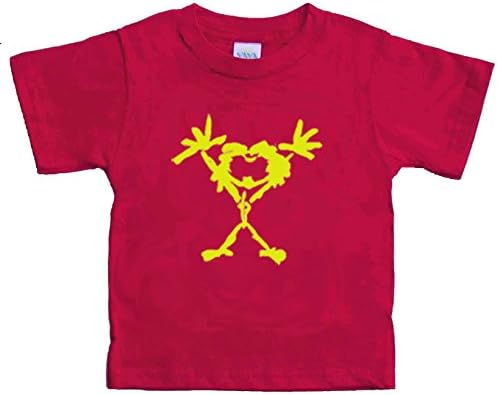 $1 SUPER FAST Shipping! Yaya Rocks Unisex Baby Pearl Jam Yellow Alive Logo Red S/s T-shirt