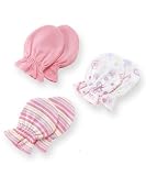 Gerber Baby-girls Newborn 3 Pack Mitten, Pink, 0-3 Months