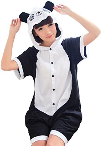 Newbetter Panda Summer Cartoon Animal Pajamas Cosplay Sleepwear