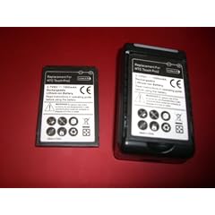 2X Battery + Travel Wall Charger for Sprint HTC Evo