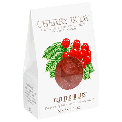 Butterfields Candy, Cherry Buds, 3-Ounce Boxes (Pack of 24) by Butterfields Candy