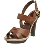BCBGirls Women's Polands High Heel Casual Sandal,Rich Brown/Natural,10 M US