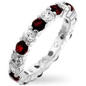 Click here to buy WOMEN'S RINGS STERLING SILVER and VERMEIL W COLORED CZ - Mini Jessica Band by ToltecTraders.com.