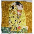 Prettystern -50cm Kunstdruck Jungendstil Seidentuch - Gustav Klimt - der Kuss