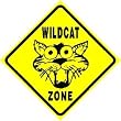 WILDCAT ZONE novelty fun party cat lover sign