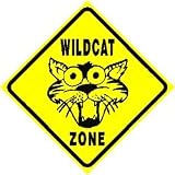WILDCAT ZONE novelty fun party cat lover sign