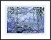 All Products : Nymphaeas (1916-19), Art Poster by Claude Monet, with Metal Frame, poster size: 31.5" x 23.75"