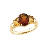 14K Yellow Gold 7 8 ct. Citrine and 1 2 3 ct. Madeira Citrine Ring
