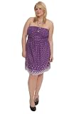 Torrid Plus Size Purple Grey Butterfly Party Dress