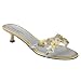 Women's Isaac Mizrahi Metallic Flower Slides - 9.5