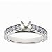 14k White Gold Channel Set Round Brilliant Diamond Engagement Ring Setting (1/2 ct tw, I, I1)