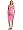 Three Seasons Maternity Women's Maternity Cowlneck Side Rouche Stripe Dress, Pink Pink Stripe, Small