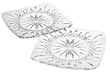 Waterford Crystal Lismore Square Accent Plates, Set of 2