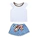 Urparcel Girls Bowknot Chiffon Dots Tops T-shirts Lace Culottes Outfits Set 2-7Y