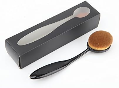 Ciyee® Big Oval Tooth Brush Style Foundation Makeup Air Brush Loose powder Brush Black Plastic Bendable Makeup Brush (BZH-2)