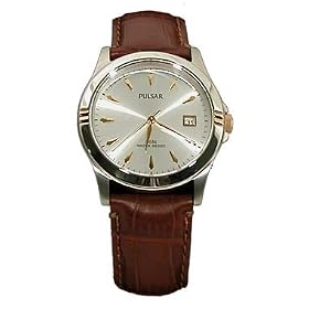 Mens Casual Leather Strap Watch--