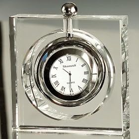 AMBASSADOR CRYSTAL CLOCK by Godinger