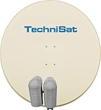 Technisat GIGATENNE SATMAN 850 f&uuml;r EUTELASTRASAT, Mehrteilnehmerempfang(2x UNYSAT Twin-LNB + 2x DiSEqC-Switch 2/1) beige