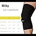 Wsky Knee Compression Support , Knee Brace Recovery Sleeve - Includes:1 Compression Sleeve Knee & 1 Knee Strap - Best to Immobilize - Protects Patella