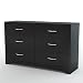 South Shore 3107010 Step One Bedroom Collection 6-Drawer Dresser Chest - Black
