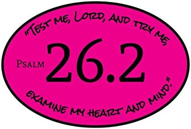 Psalms 26.2 Marathon Bumper Sticker (Pink)