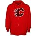 NHL Majestic Calgary Flames Red Official Logo Full Zip Hoody ...