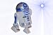 Kinderwecker Star Wars - R2 D2 mit Sound / Stimme und Zeitprojektion blau weiß