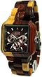 Tense Multicolored Natural Wood Square Dial Watch Multi-Eye B7305IDM