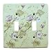 Rosetrail Purple Floral Double Switch Cover
