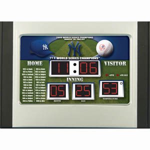 MLB New York Yankees Scoreboard Desk Clock