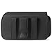High Quality Black Horizontal Leather Pouch Protective Carrying Cell Phone Case Belt Clip Holster Cover Secure Belt Loops for iphone 4 4s iphone 5 with Air on / Otterbox Commuter / Defender Case on + White Stylus Pen