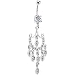 Crystalline Gem Prestigious Chandelier Belly Ring