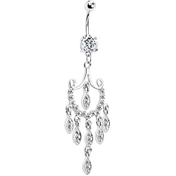 Crystalline Gem Prestigious Chandelier Belly Ring