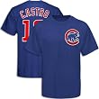 Starlin Castro Chicago Cubs Name and Number Blue T-Shirt by Majestic