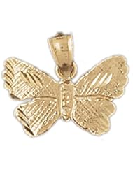 Dazzlers Solid 14k Gold Butterfly Charm Pendant Available in three colors from jewelsberry (weights: 1.6 grams only)