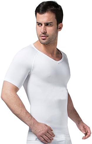 Dawdyfu Men's tight fashioning underwear V collar short abdomen (XL)