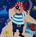 Pirate Pup Cotton Beach Towel