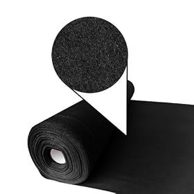 Designer Felt Solid Tone Black 3MM Thick x 70.9 Inch Wide x 4 Feet Long