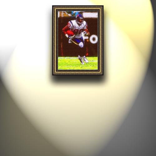 Completely Handpainted American Football Sport Painting, Custom Order FL8403, Oil on Canvas, with Option to Paint Jerry, Brett & Co. from Any Other Favorite Photograph or Picture, Unframed, Size 21'' x 31