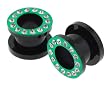 ACRYLIC FLESH TUNNEL G WITH CRYSTALS - 0 Gauge - Sold as a Pair