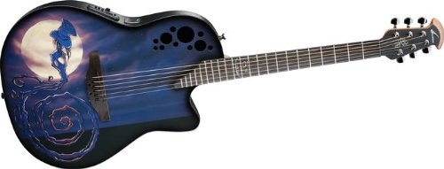 Ovation Dj Ashba Demented DJA34-BDY Acoustic-electric Guitar, Bone Daddy