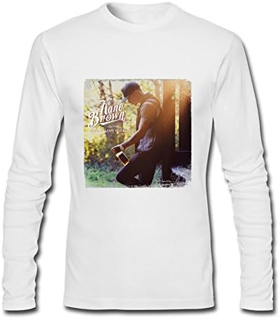 JGNOZ Men's Kane Brown Used To Love You Sober Crew Neck T Shirt-100% Organic Cotton White M