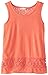 Speechless Girl's 7-16 Solid Tank with Lace Border