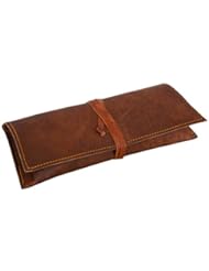 Shoes: Gusti Leder nature "Felix" Genuine Leather Stationery Pencil Pen Case Art Pouch Office Uni College Smart Everyday Vintage Unisex Brown P6 - Gusti Leder