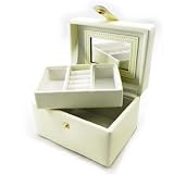Coffret &agrave; Bijoux Cuir "So British" Beige